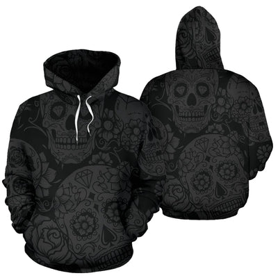 Hoodie - Dark Sugar Skull - GiddyGoatStore