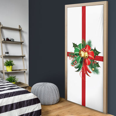 Door Sock - Christmas Decor Bow (White) - GiddyGoatStore