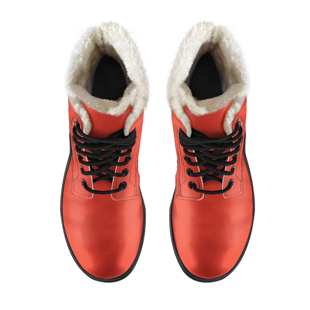 Faux Fur Leather Boots - Fiesta - GiddyGoatStore