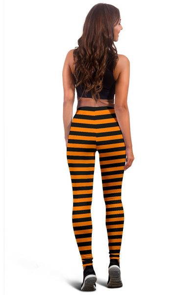 Leggings - Halloween Striped - GiddyGoatStore