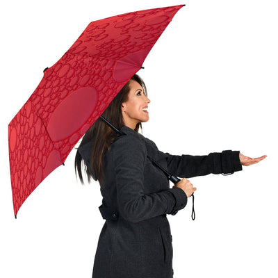 Umbrella - Red Raindrops - GiddyGoatStore