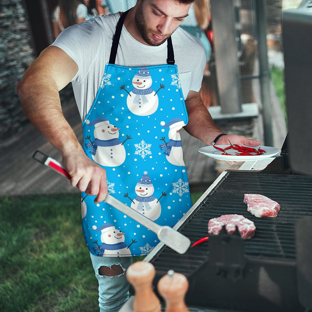 Apron - Christmas Perfect Blue Good Vibes Only Men's - GiddyGoatStore