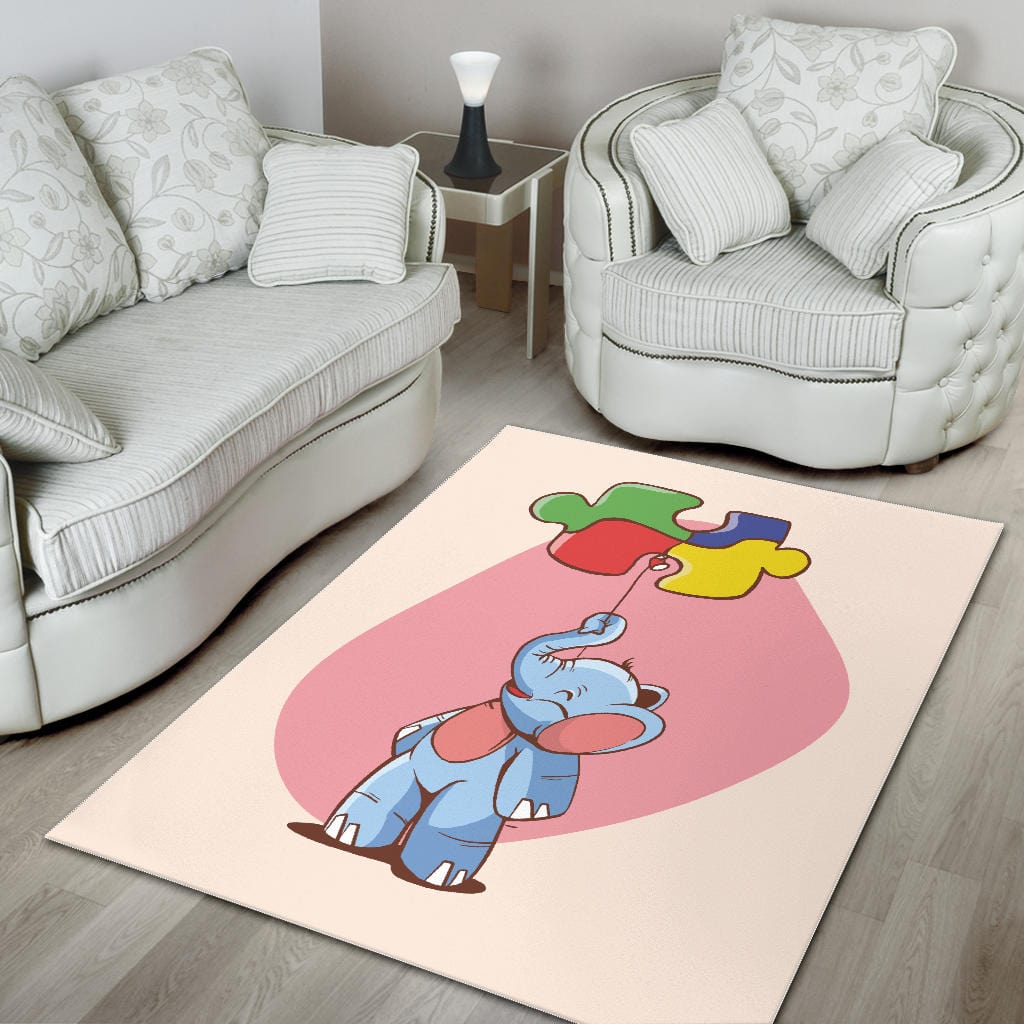 Rug - Cute Elephant Nursery - GiddyGoatStore