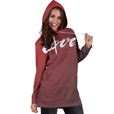 Hoodie Dress - Love - GiddyGoatStore