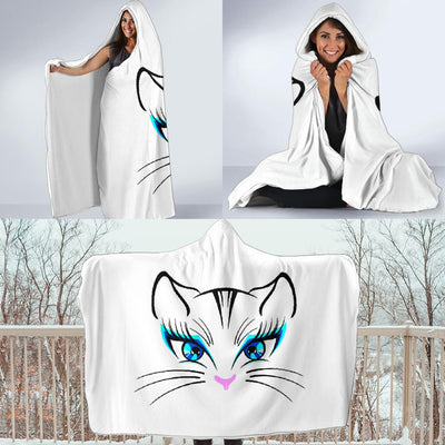 Hooded Blanket - Blue Eyed Cat - GiddyGoatStore