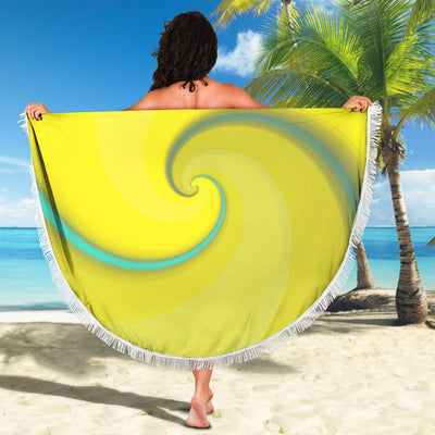 Beach Blanket - Yellow Swirl - GiddyGoatStore