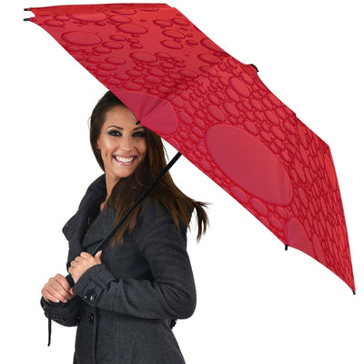 Umbrella - Red Raindrops - GiddyGoatStore