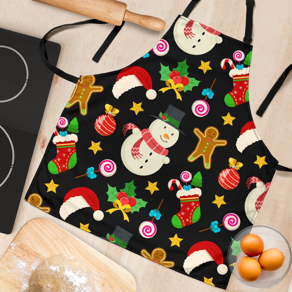 Apron - Christmas Lovely Good Vibes Only Women's - GiddyGoatStore