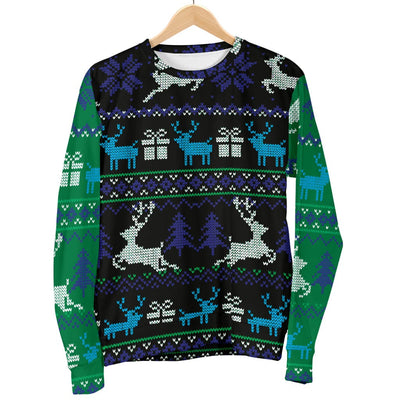 Sweater - Ugly Christmas Green and Blue - GiddyGoatStore