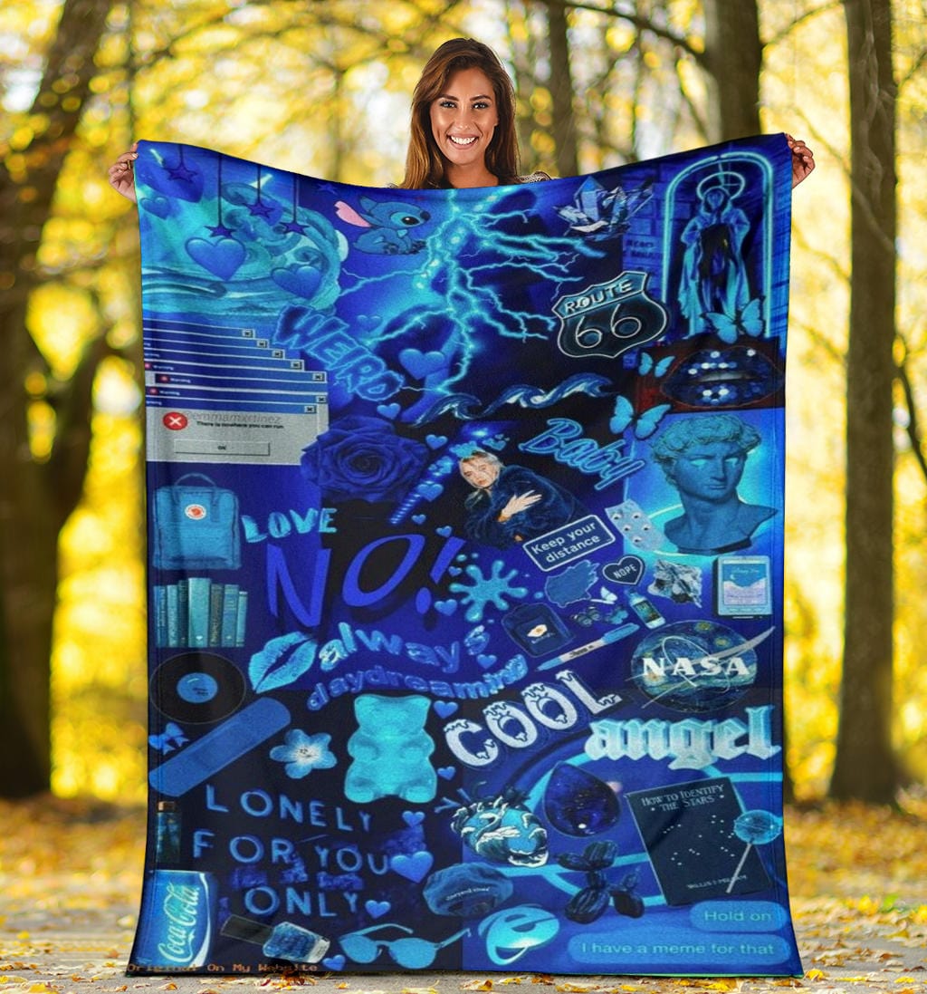 Blanket - Cool Blue Blanket - GiddyGoatStore