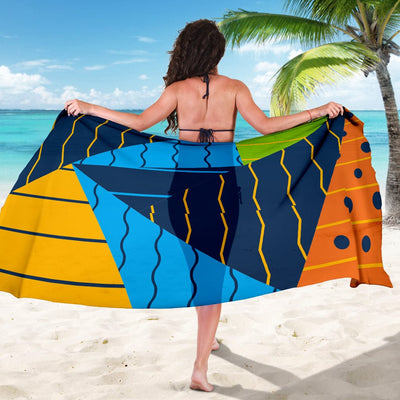 Sarong - Triangles And Lines - GiddyGoatStore