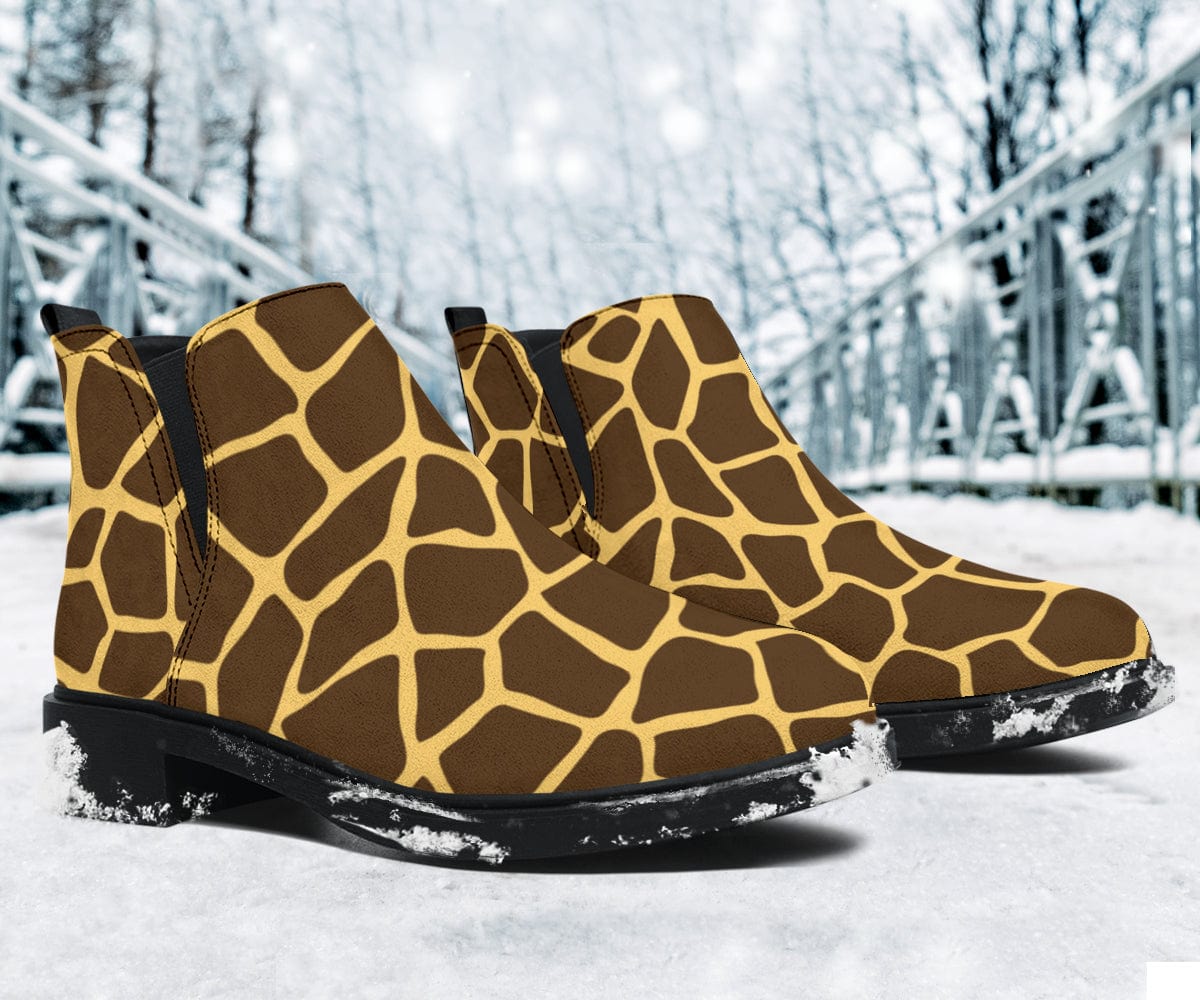 Suede Boots - Giraffe Pop Art - GiddyGoatStore