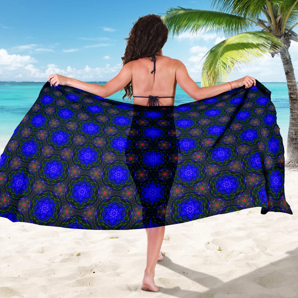 Sarong - Blue Star Pattern - GiddyGoatStore