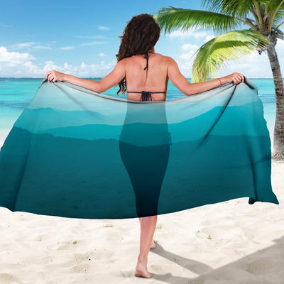 Sarong - Teal Mountains - GiddyGoatStore