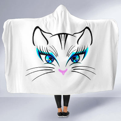 Hooded Blanket - Blue Eyed Cat - GiddyGoatStore