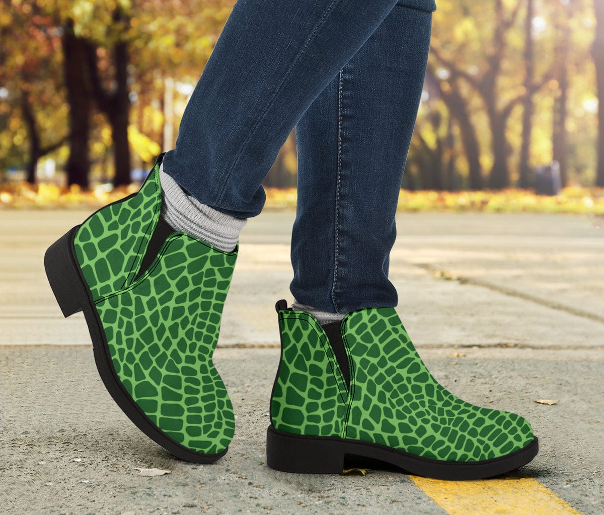 Suede Boots - Croc Pop Art - GiddyGoatStore