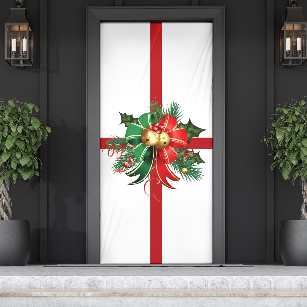 Door Sock - Christmas Decor Bow (White) - GiddyGoatStore