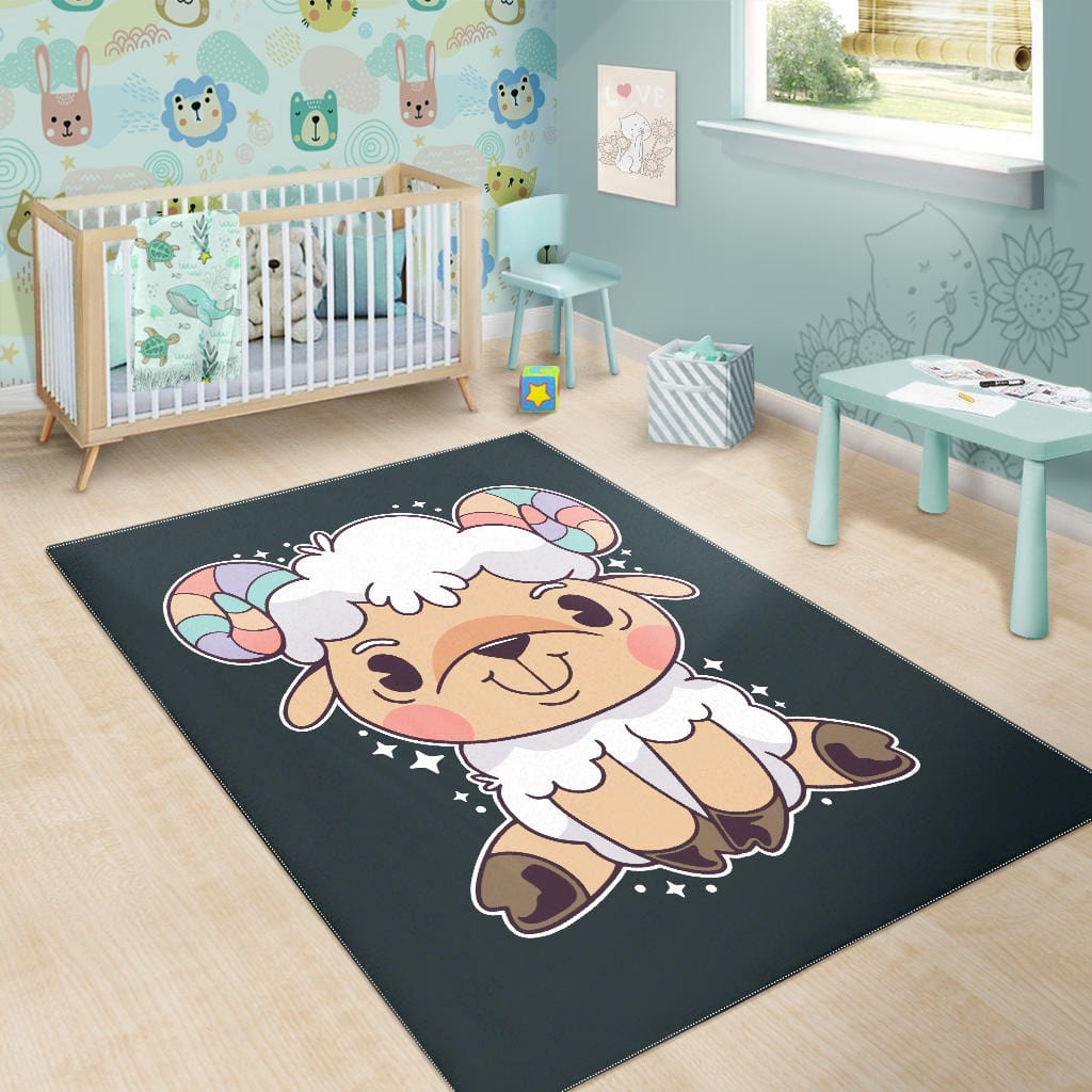 Rug - Cute Ram Nursery - GiddyGoatStore