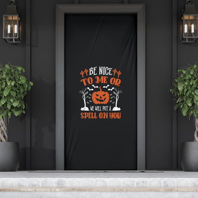 Door Sock - Be Nice To Me Halloween - GiddyGoatStore
