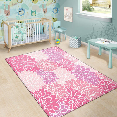 Rug - Pink Chrysanthemum - GiddyGoatStore