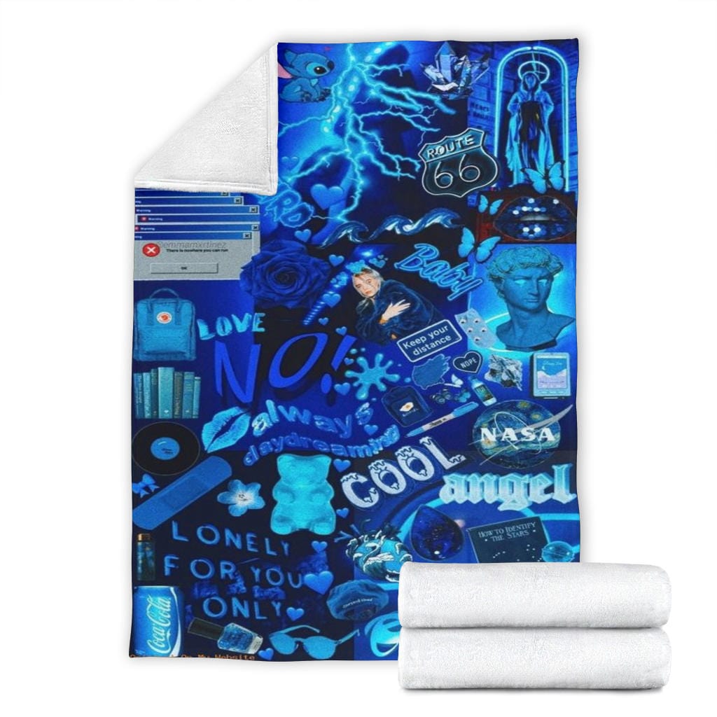 Blanket - Cool Blue Blanket - GiddyGoatStore