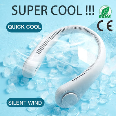 Bladeless USB Rechargeable Cooling Neck Fan - GiddyGoatStore