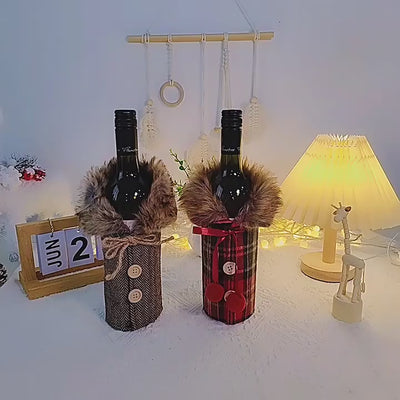 Cubiertas festivas para botellas de vino