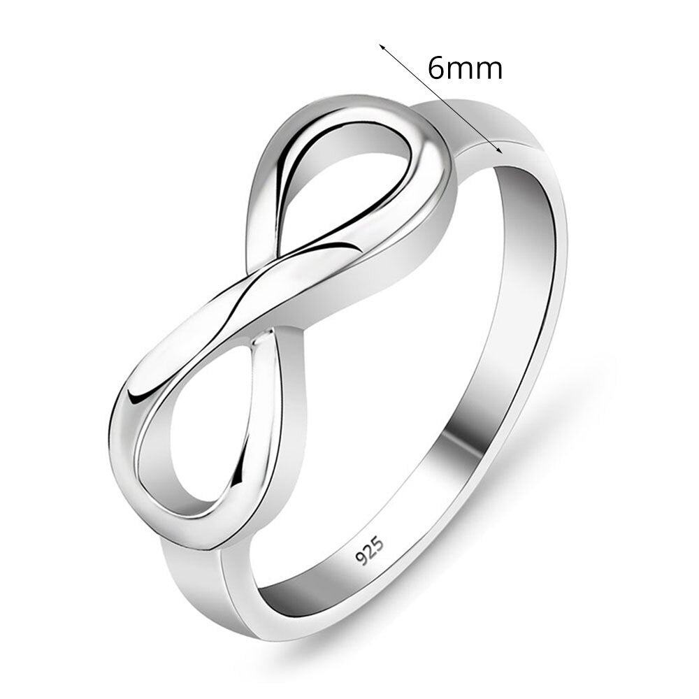 925 Silver Infinity Ring
