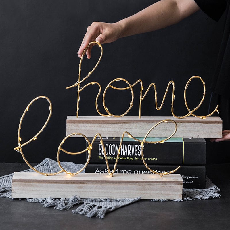 LED Love and Home Table Lamp - GiddyGoatStore