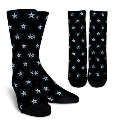 Crew Socks - Blue Star - GiddyGoatStore