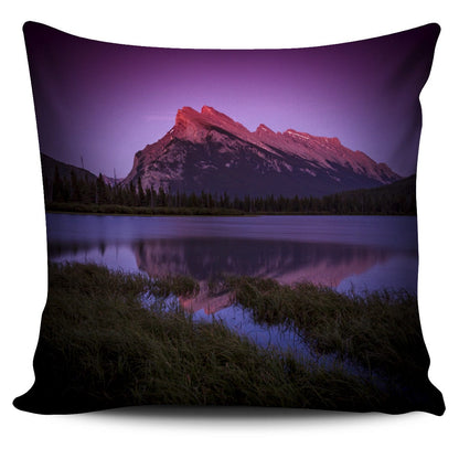 Pillow Cover - Mount Rundle - Purple
