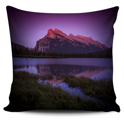 Pillow Cover - Mount Rundle - Purple - GiddyGoatStore