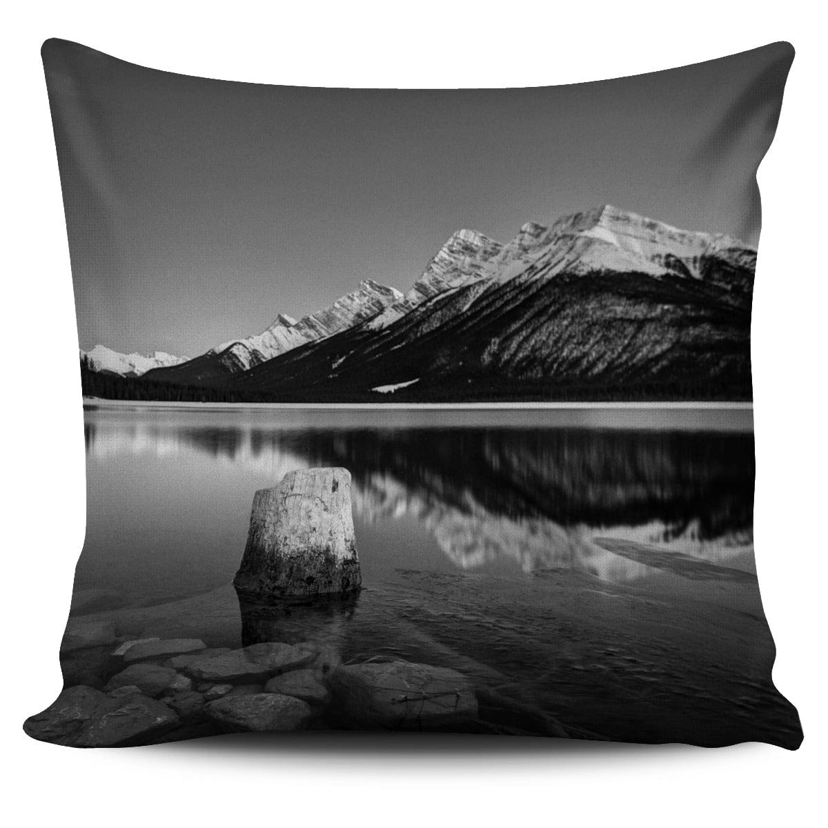 Pillow Cover - Spray Lakes - Black and White