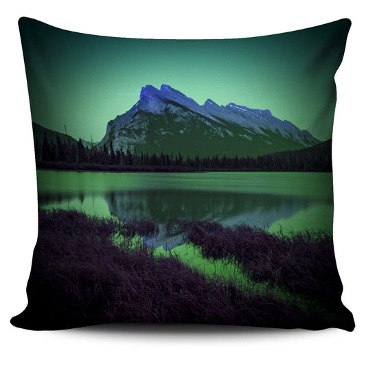 Pillow Cover - Mount Rundle - Teal