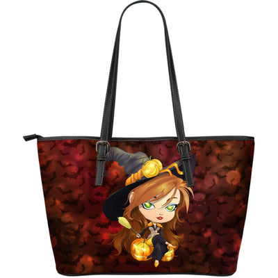 Leather Handbag - Spooky  Halloween - GiddyGoatStore