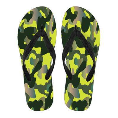 Flip Flops - Visible Camouflage Men's (Black) - GiddyGoatStore