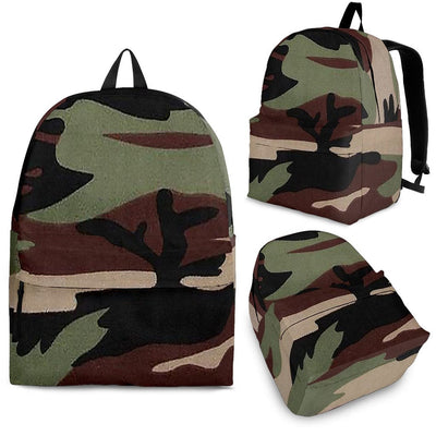 Backpack - Black Brown Green Beige Camouflage - GiddyGoatStore