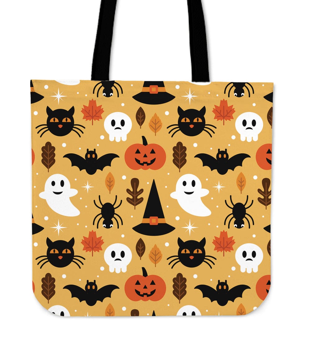 Cloth Tote - Halloween Cat Ghost Spider - GiddyGoatStore