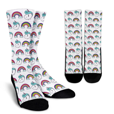 Crew Socks - Unicorn Icons - GiddyGoatStore