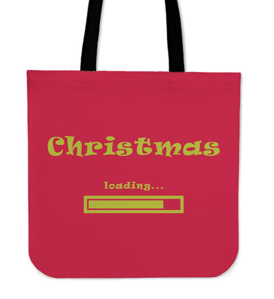 Cloth Tote - Red Christmas loading - GiddyGoatStore