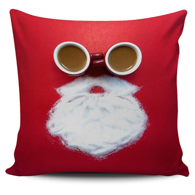 Pillow Cover - Christmas Santa and Hot Cocoa - GiddyGoatStore