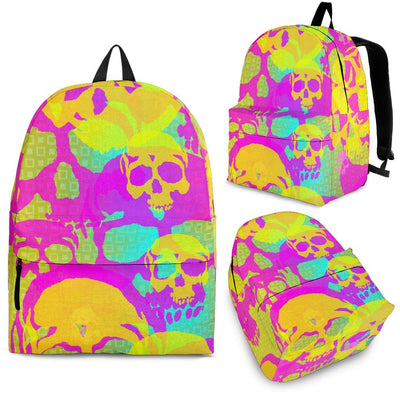 Backpack - Yellow Skulls - GiddyGoatStore