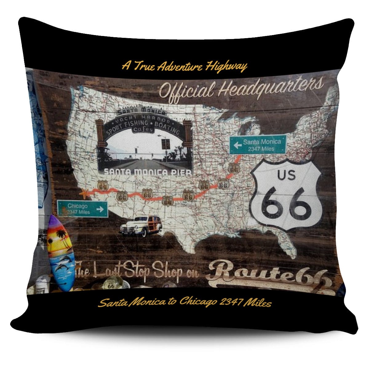 Pillow Covers - Route 66