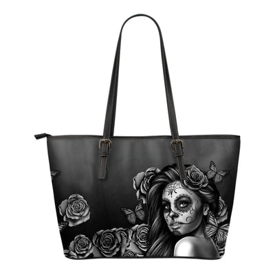 Leather Tote Bags - Calavera Fine Art Collection - GiddyGoatStore