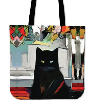 Cloth Tote - Art Cat V - GiddyGoatStore