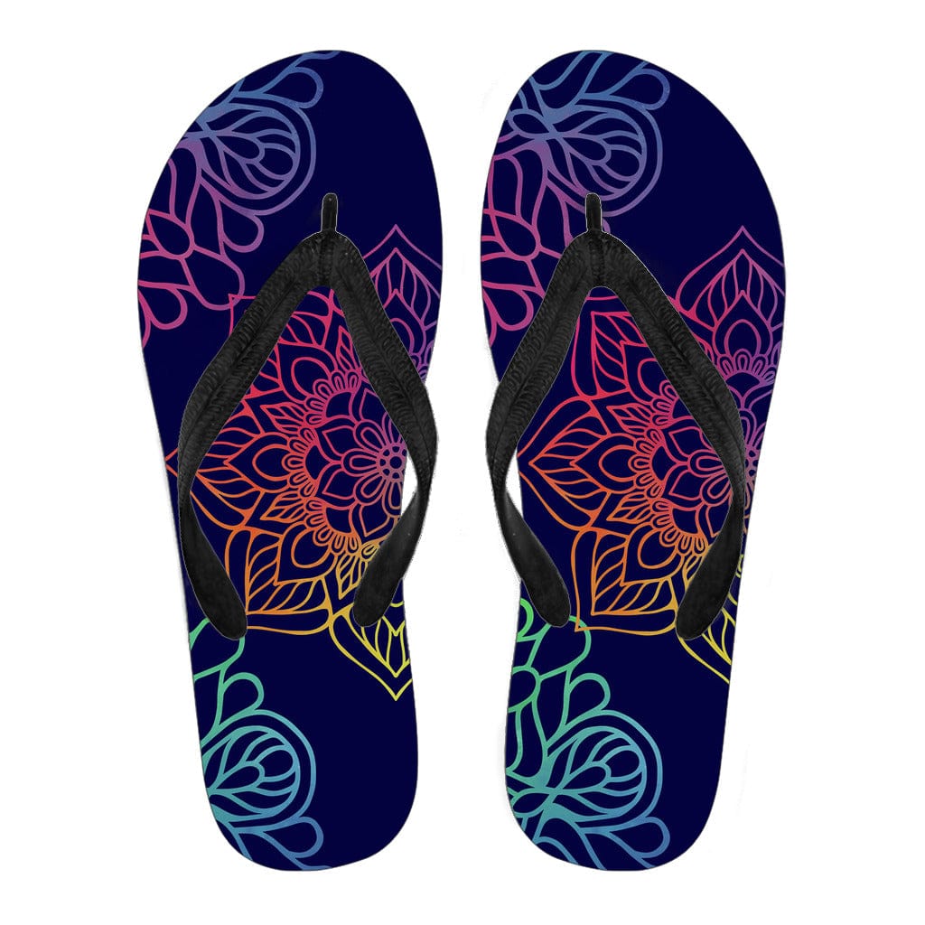 Flip Flops - Mandala Blue - GiddyGoatStore