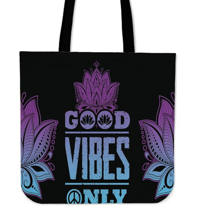 Cloth Tote - Good Vibes Only - GiddyGoatStore