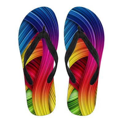 Flip Flops - Colorful wave Women's - GiddyGoatStore