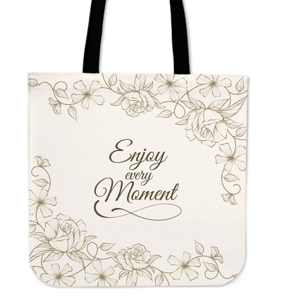 Cloth Tote - Enjoy Every Moment - GiddyGoatStore