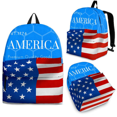 Backpack - Blue America - GiddyGoatStore